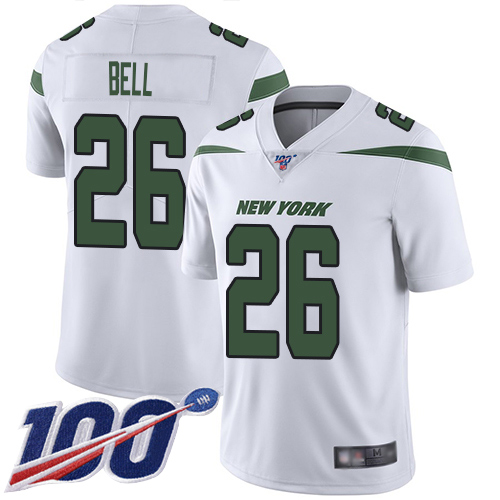 New York Jets Limited White Men LeVeon Bell Road Jersey NFL Football #26 100th Season Vapor Untouchable